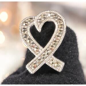 925 Heart Shaped Earring Preowned